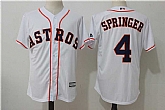 Houston Astros #4 George Springer White New Cool Base Jersey,baseball caps,new era cap wholesale,wholesale hats